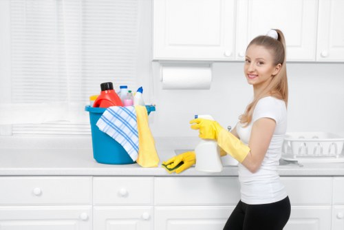 Professional upholstery cleaning equipment on a couch
